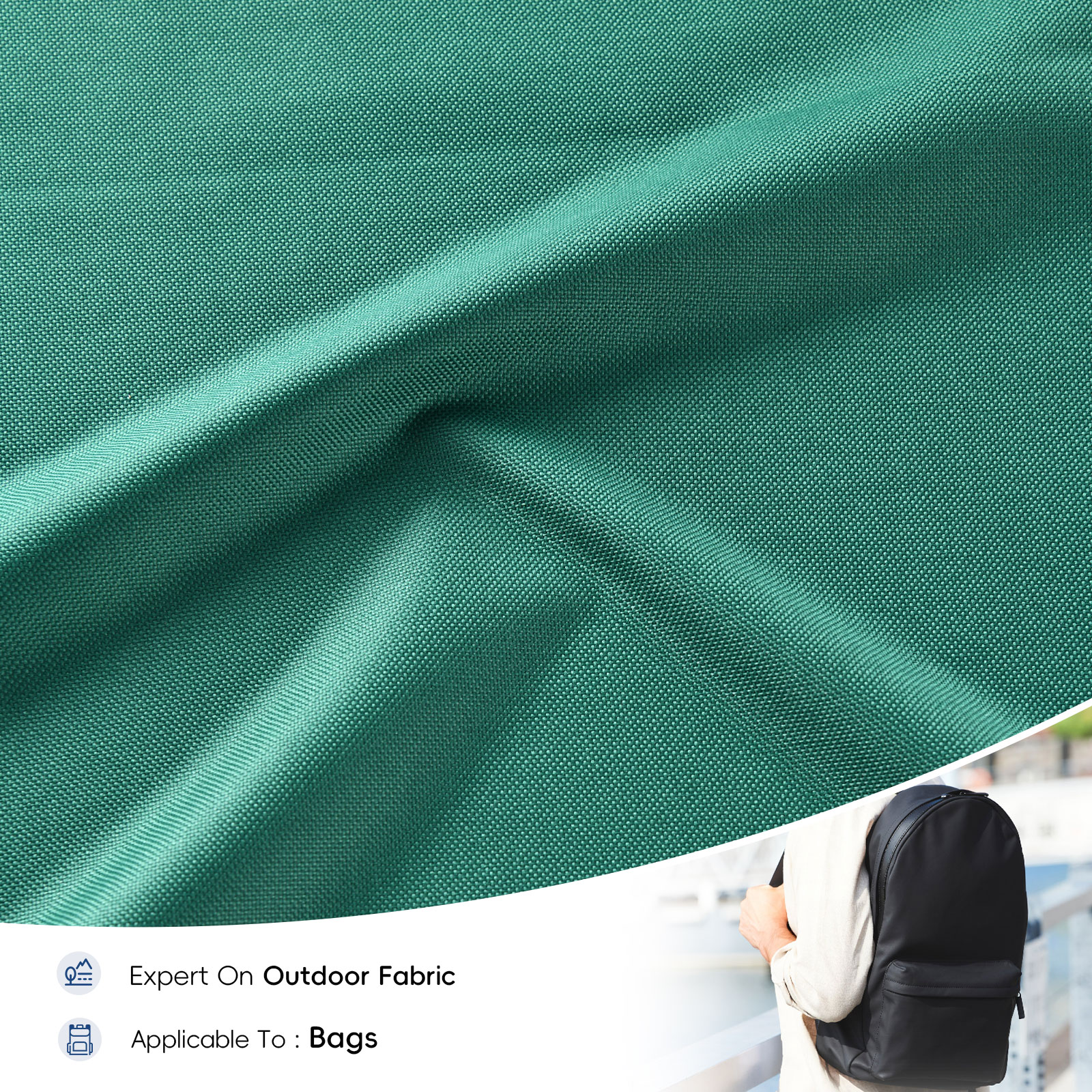 200D PVC Polyester Oxford Bag Fabric Green